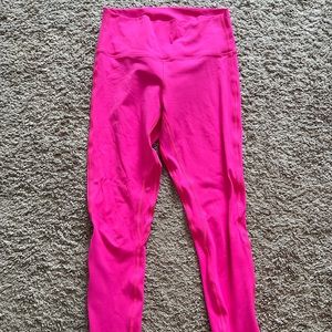 Neon pink high waisted dancer leggings from Savvi size small.